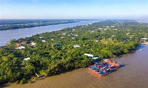 Xuôi dòng sông tiền đến rạch Tân Thạch (Bến Tre). Tham quan lò kẹo dừa đặc sản Bến Tre, làng nghề thủ công mỹ nghệ truyền thống và lò Bánh Tráng.